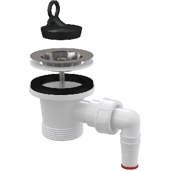 Ventilis plautuvės sifonui 6/4" su jungtimi 